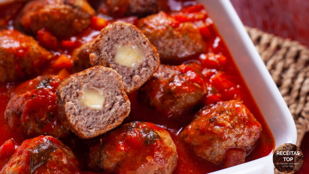 Como fazer almôndega recheada RECEITAS TOP