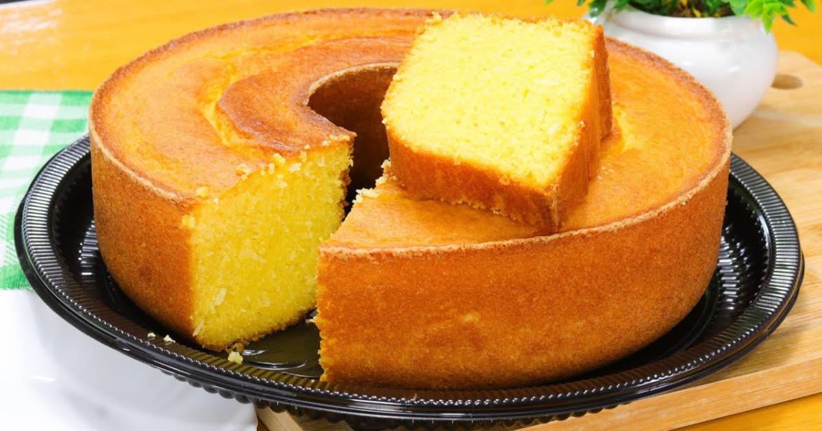 bolo de fubá cozido